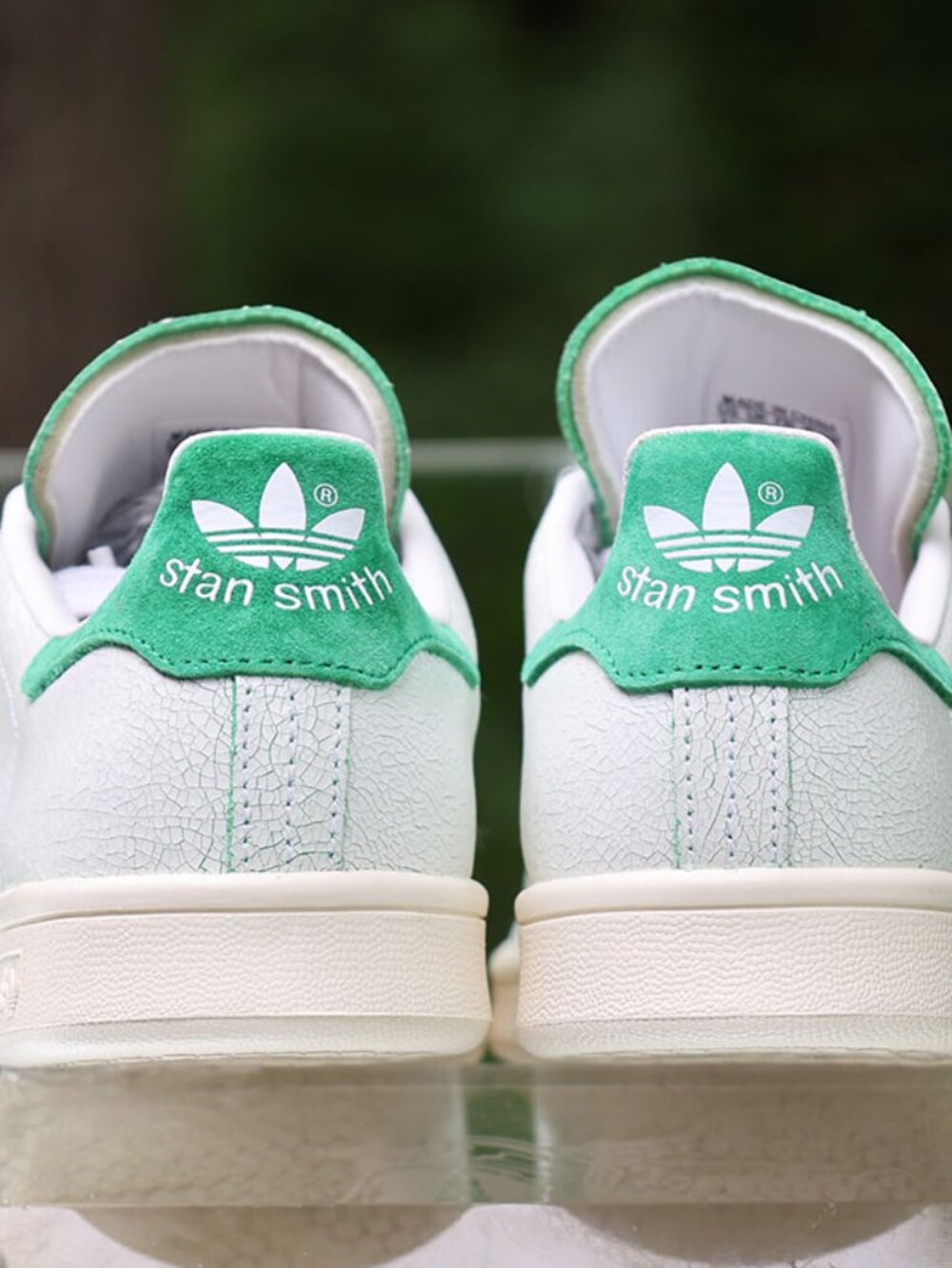 Adidas Stan Smith Cracked Leather White Green - Picture 9 of 13